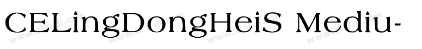 CELingDongHeiS Mediu字体转换
